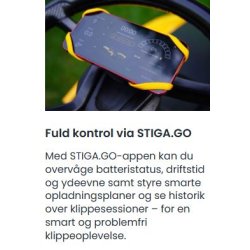 Stiga Havetraktor Tornado 398e 56V 40Ah Udskifteligt batteri