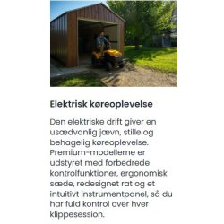 Stiga Havetraktor Tornado 5108e 56V 40Ah Udskifteligt batteri