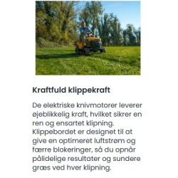 Stiga Havetraktor Tornado 398e 56V 40Ah Udskifteligt batteri