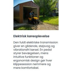 Stiga Havetraktor Tornado 398e 56V 40Ah Udskifteligt batteri