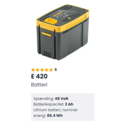 Stiga Collector 543e Kit inkl. batteri 4.0 Ah og lader