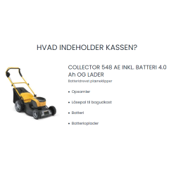 Stiga Collector 548 AE Inkl. Batteri 4.0 Ah og Lader