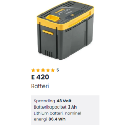 Stiga Combi 336e Kit inkl. batteri 2.0 Ah og lader