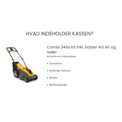 Stiga Combi 340e Kit inkl. batteri 4.0 Ah og lader