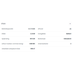 Stiga Combi 50 V AE Kit inkl 2 x STIGA ePowerE 475 (7,5Ah) og dobbeltoplader