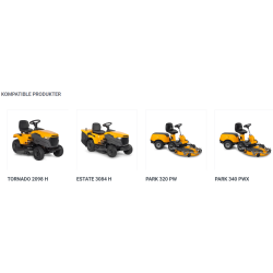 Stiga Combivogn i plastik med en kapacitet p 180 liter til Havetraktorer og frontmonterede Ridere