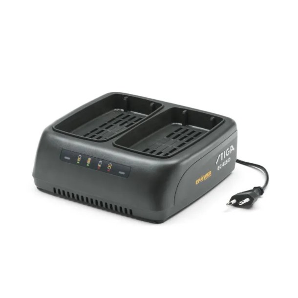 Stiga EC 415 D dobbeltlader til bde 2, 4, 5 og 7,5 Ah