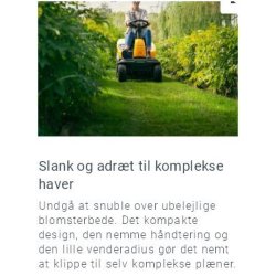 Stiga Havetraktor Swift 372e 48V 25Ah fordelt p 4 batterier fra 700 serien