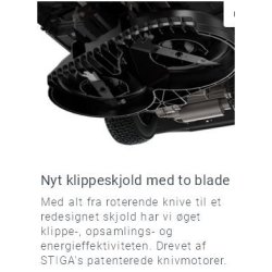 Stiga Havetraktor Swift 372e 48V 25Ah fordelt p 4 batterier fra 700 serien