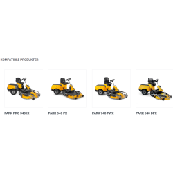 Stiga Mosrive med elektrisk justering til Park 2 + 4WD frontmonterede ridere